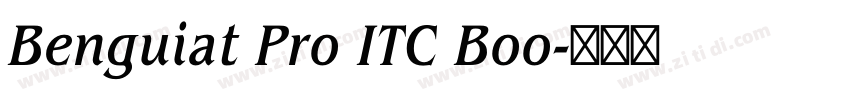 Benguiat Pro ITC Boo字体转换